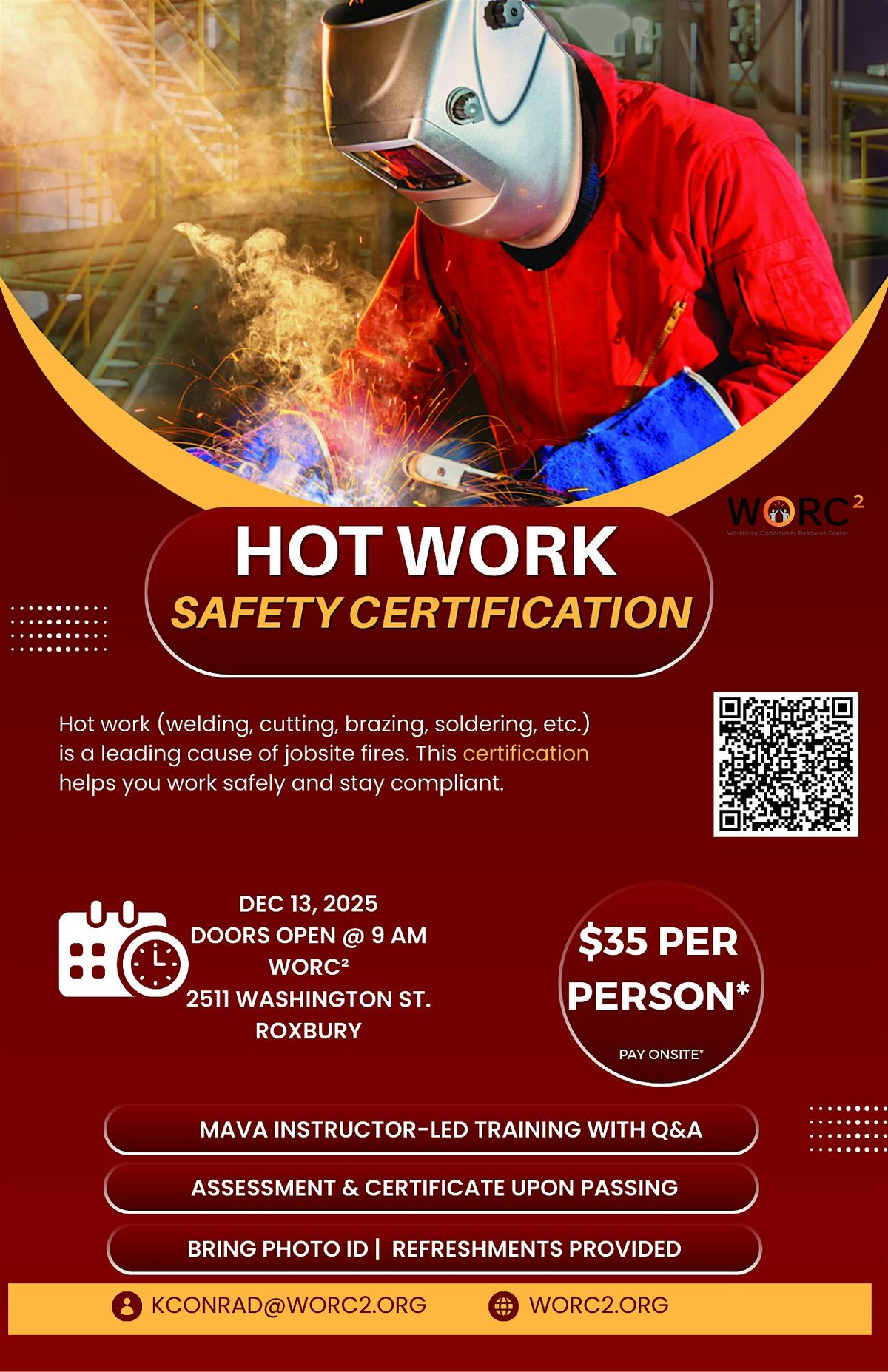 WORC\u00b2 presents: Hot Work Safety Certification