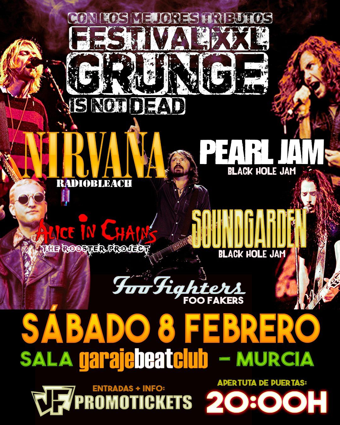 FESTIVAL GRUNGE XXL Nirvana\/Foo Fighters\/Pearl Jam\/Soundgarden\/Alice in Chains en MURCIA