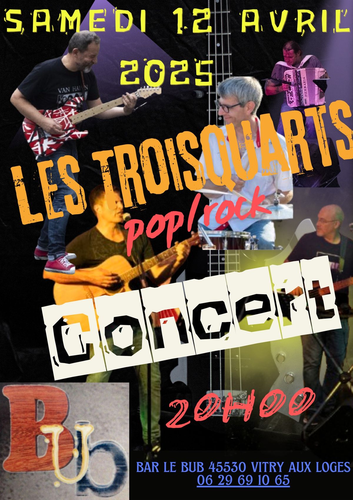 LES TROISQUARTS EN CONCERT AU "BUB"