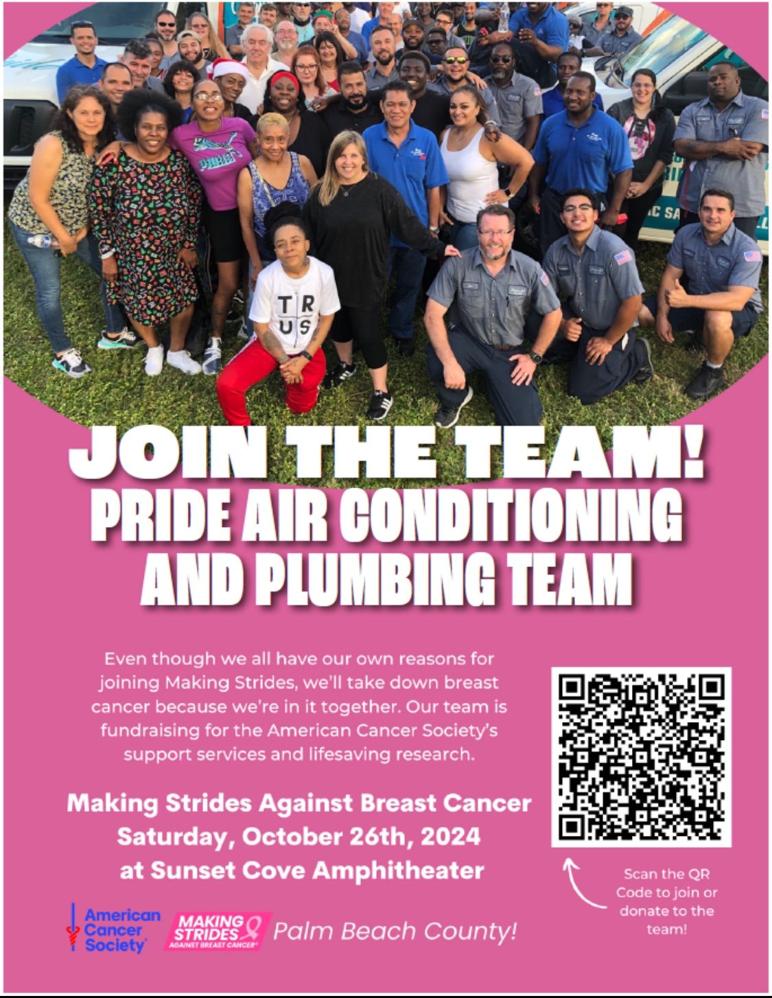 Pride Air Conditioning & Plumbing Team: Making Strides Event