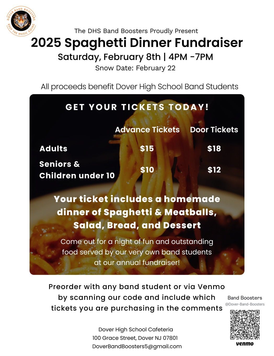 2025 Spaghetti Dinner fundraiser