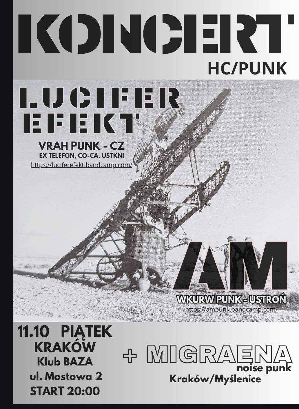 koncert: hc\/punk - Lucyfer Efekt(Cz) + AM + MIGRAENA