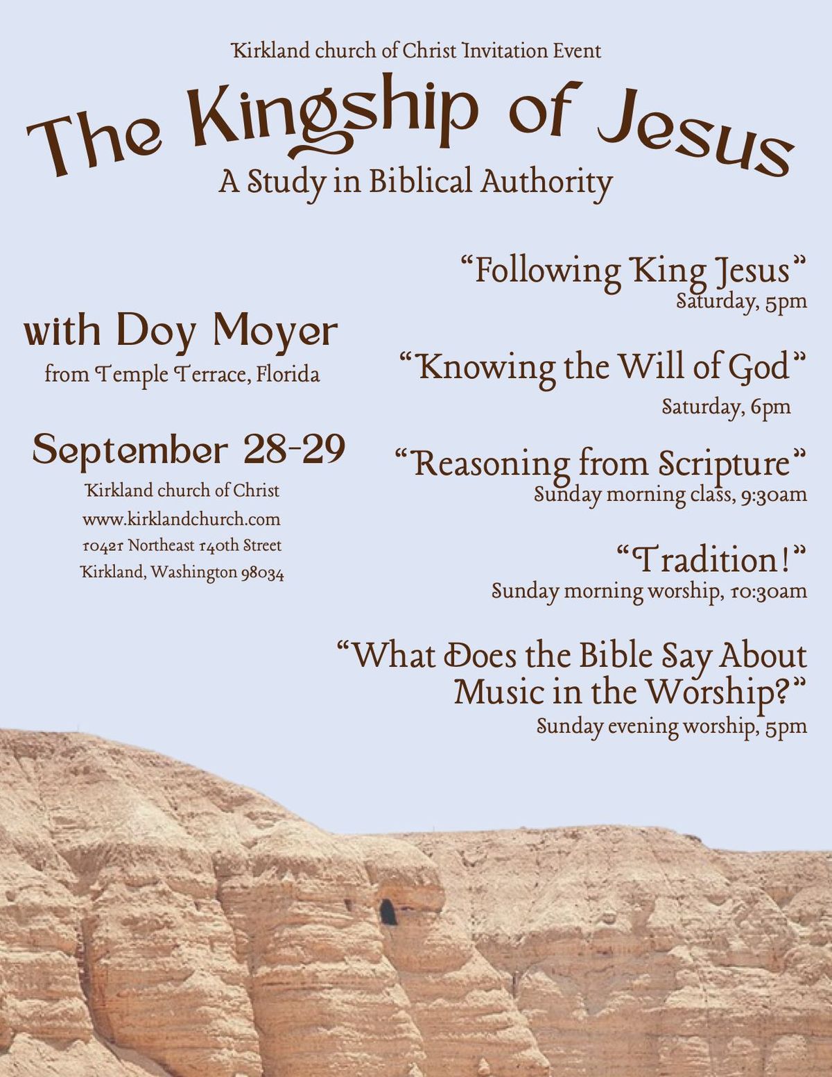 Weekend Series - "The Kingship of Jesus" - with Doy Moyer