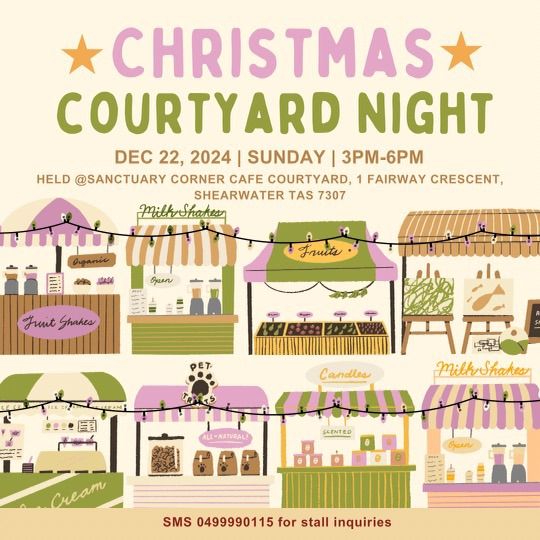 Christmas Courtyard Night