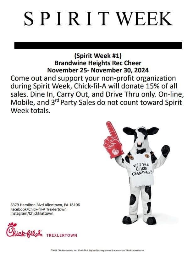 Chick-fil-a Spirit Week!