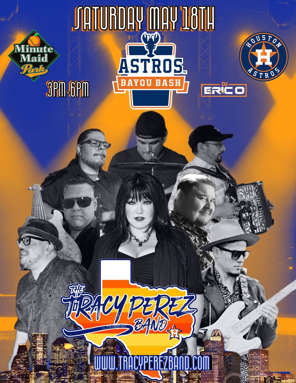 Tracy Perez Band @ Astros Bayou Bash at Minute Maid Park!