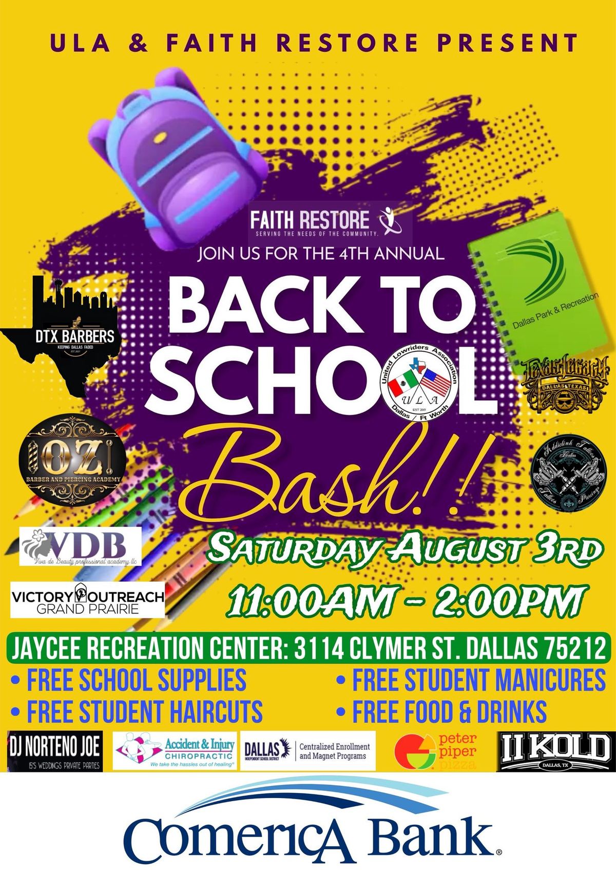 4th Annual Back to School Bash