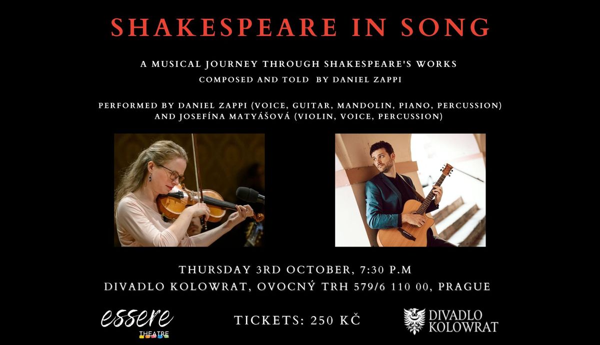 Shakespeare In Song at Divadlo Kolowrat, Prague