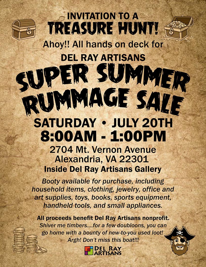 Rummage Sale to benefit Del Ray Artisans nonprofit