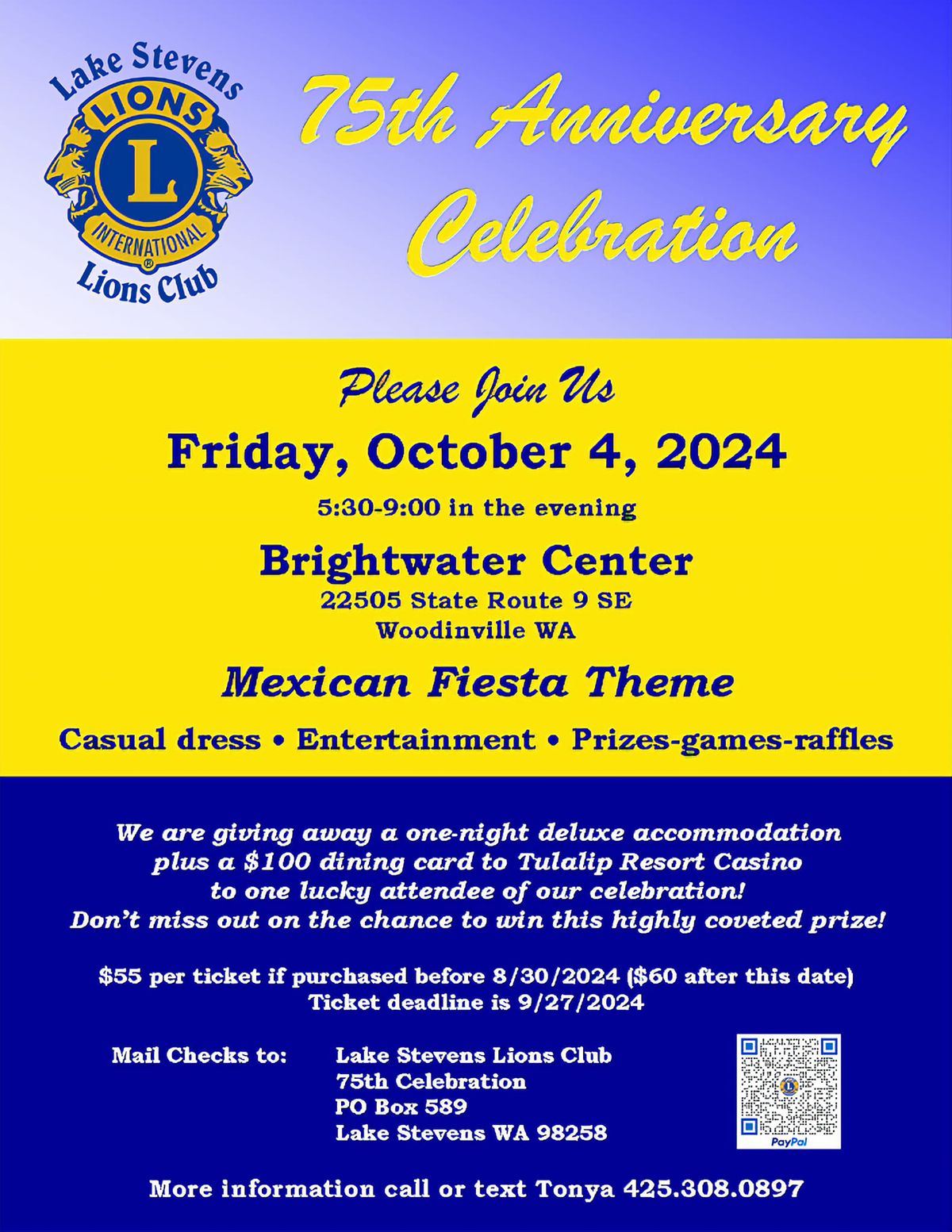 Lake Stevens Lions Club's 75th Anniversary Celebration