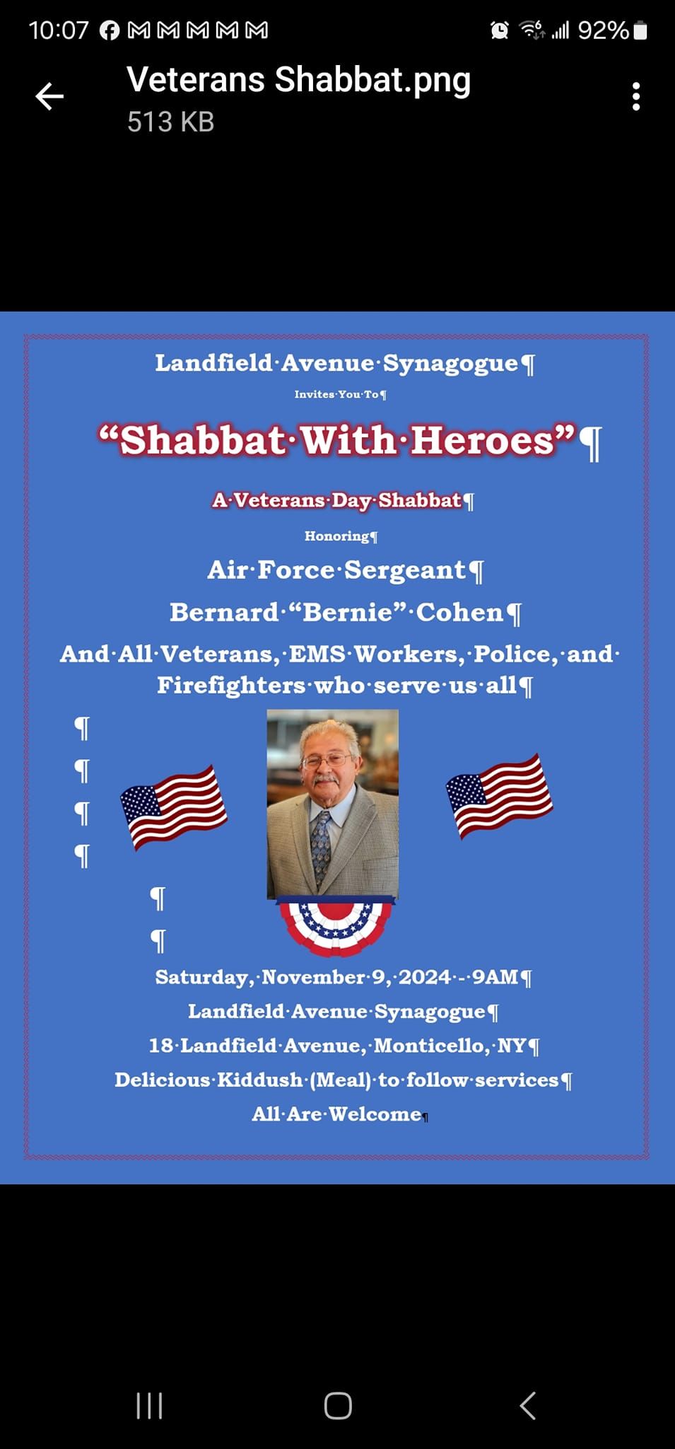 LAS Shabbat With Heroes: A Veterans Day Event