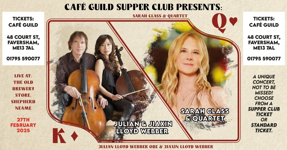 Caf\u00e9 Guild Supper Club Presents: Two unforgettable concerts in one truly special night!