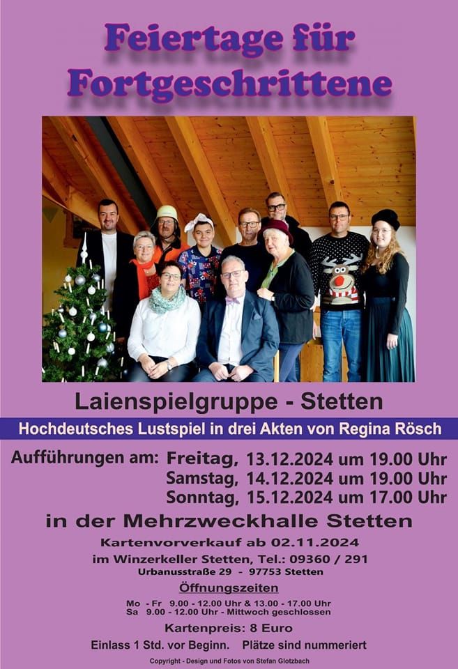 Theaterauff\u00fchrung Feiertage f\u00fcr Fortgeschrittene