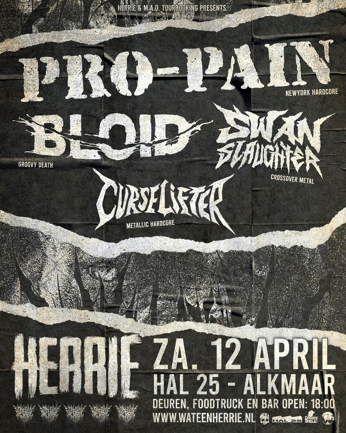 HERRIE \/\/ PRO-PAIN (usa) + BLOID + SWANSLAUGHTER + CURSELIFTER