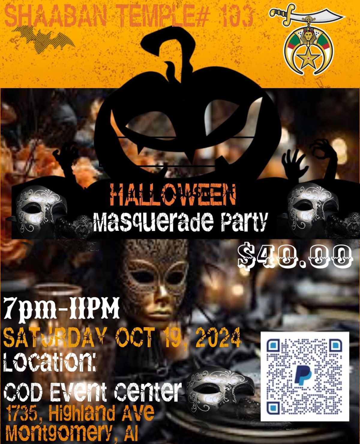 Halloween Masquerade (costume) Party