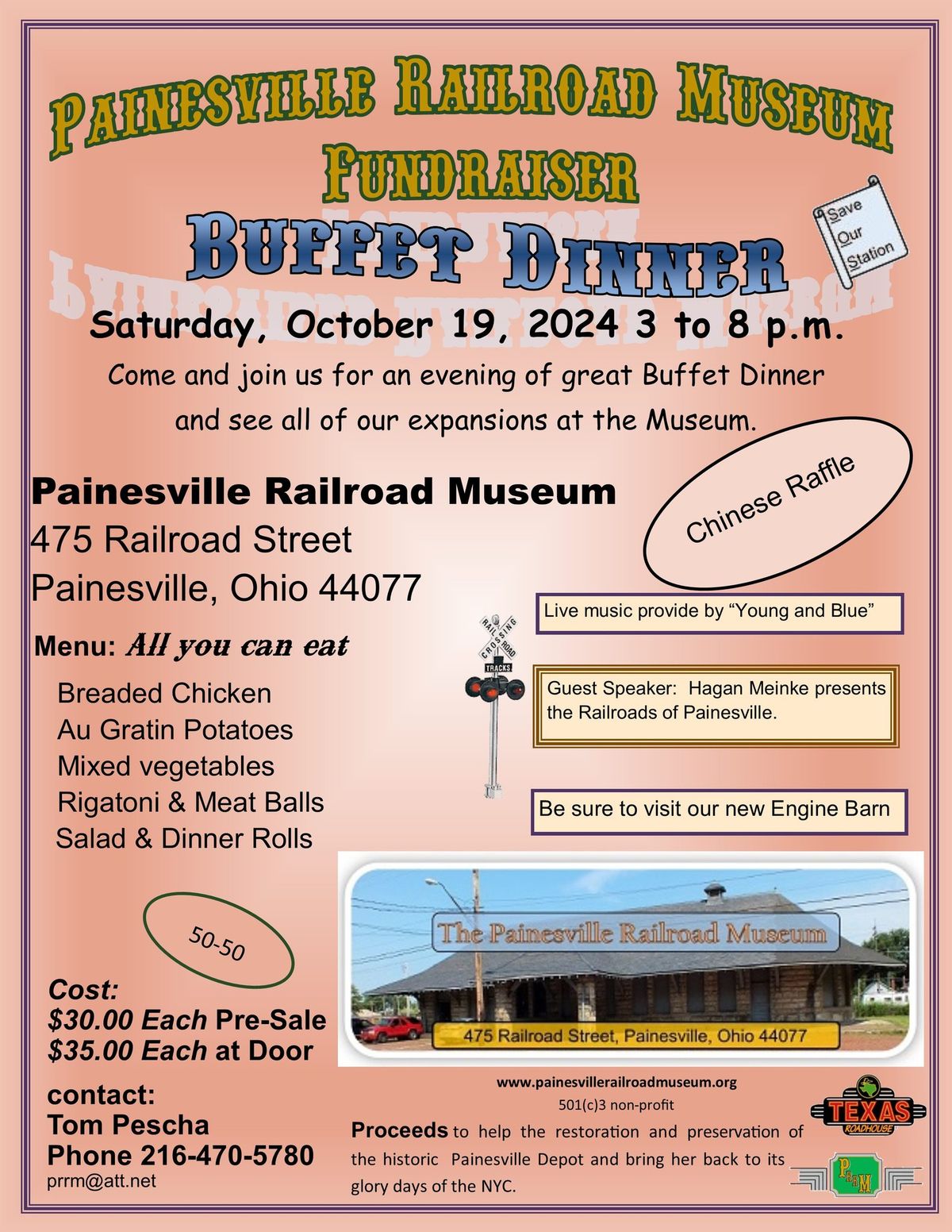 Fundraiser Dinner at the Painesville Railroad Museum