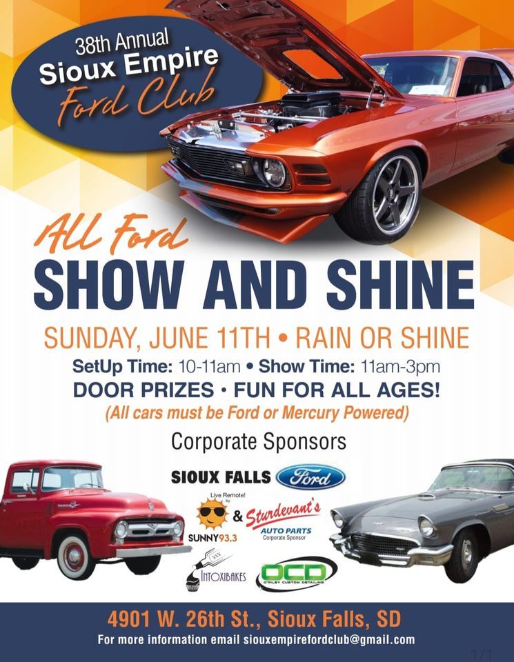 Sioux Empire FordAll Ford Show and Shine Car Show, Sioux Falls Ford