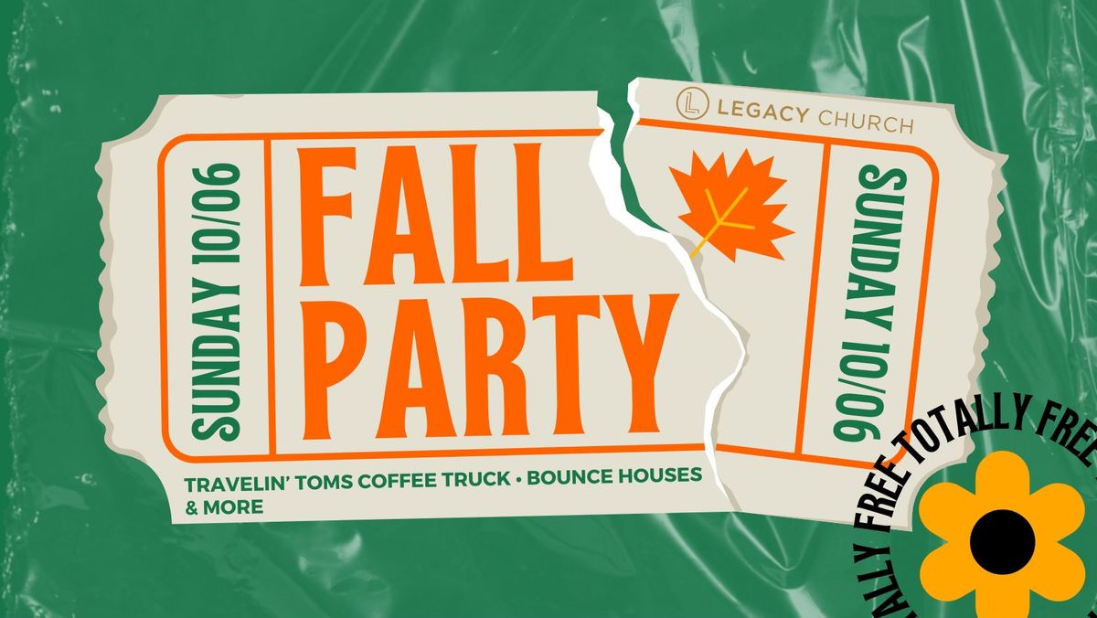 Fall Party Sunday - Free Travelin' Toms & Bounce Houses