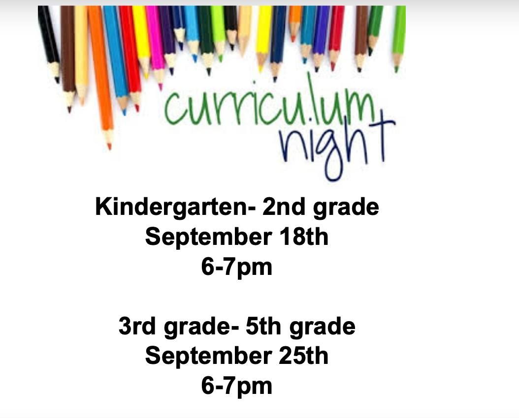 Curriculum Night 3rd-5th