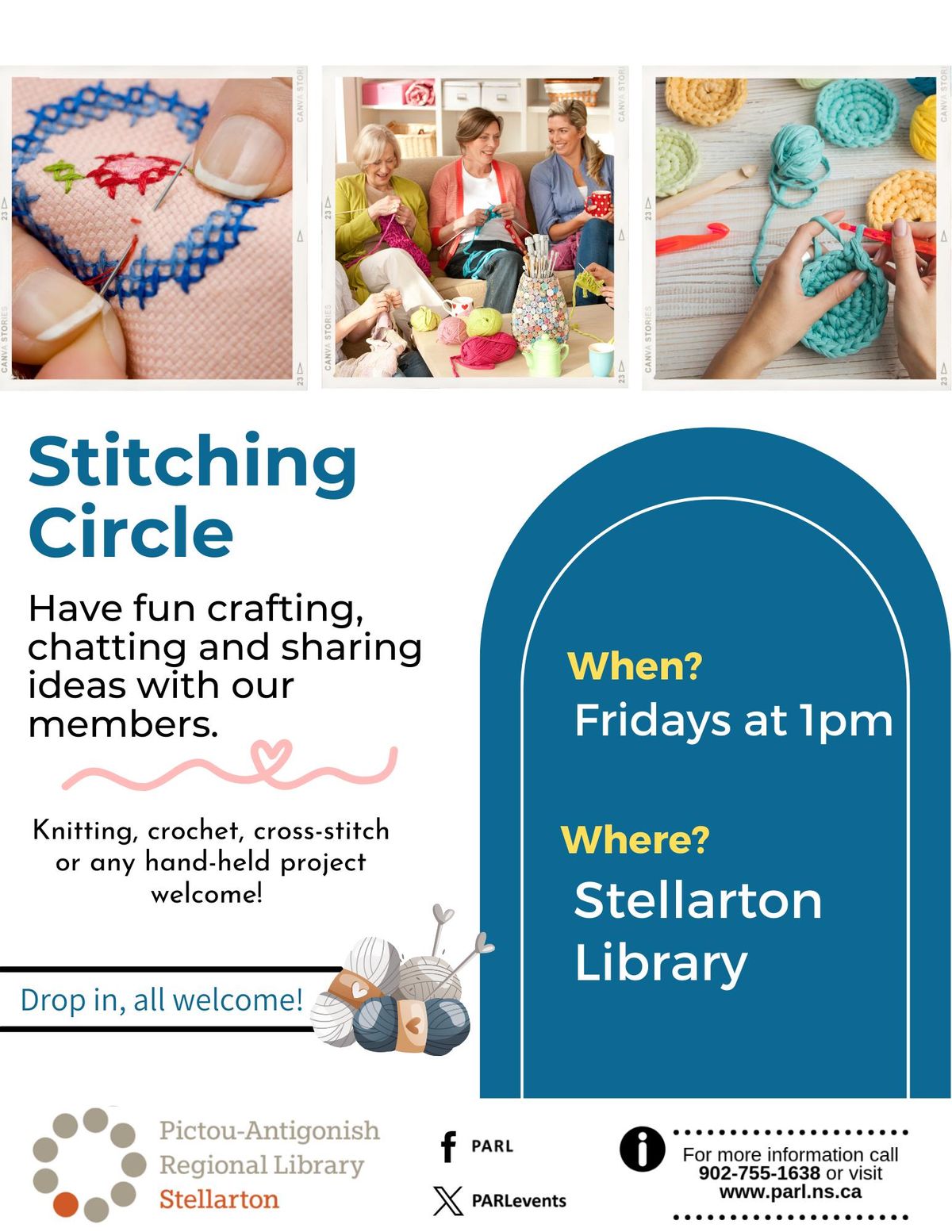 Stitching Circle (drop-in) - Stellarton