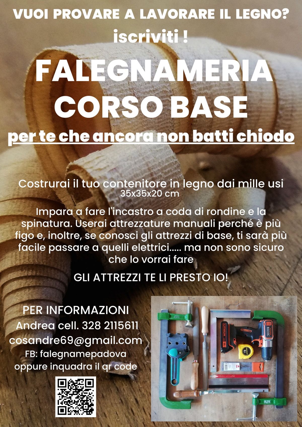 CORSO BASE DI FALEGNAMERIA