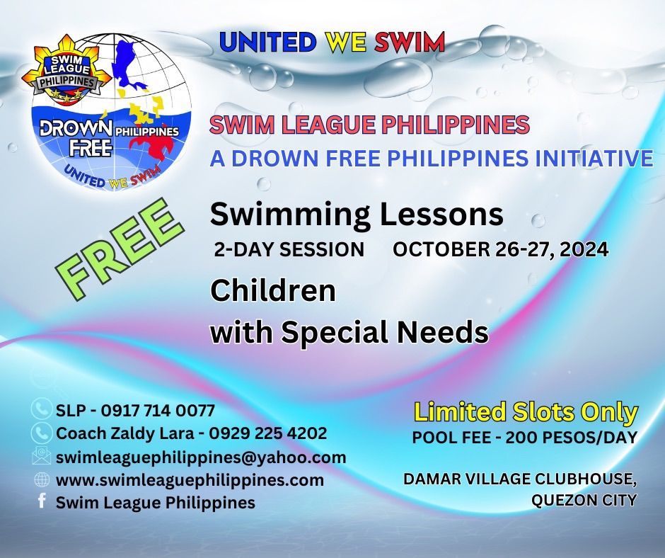 SLP Drown Free Philippines Initiative Free Learn to Swim for Children with special needs