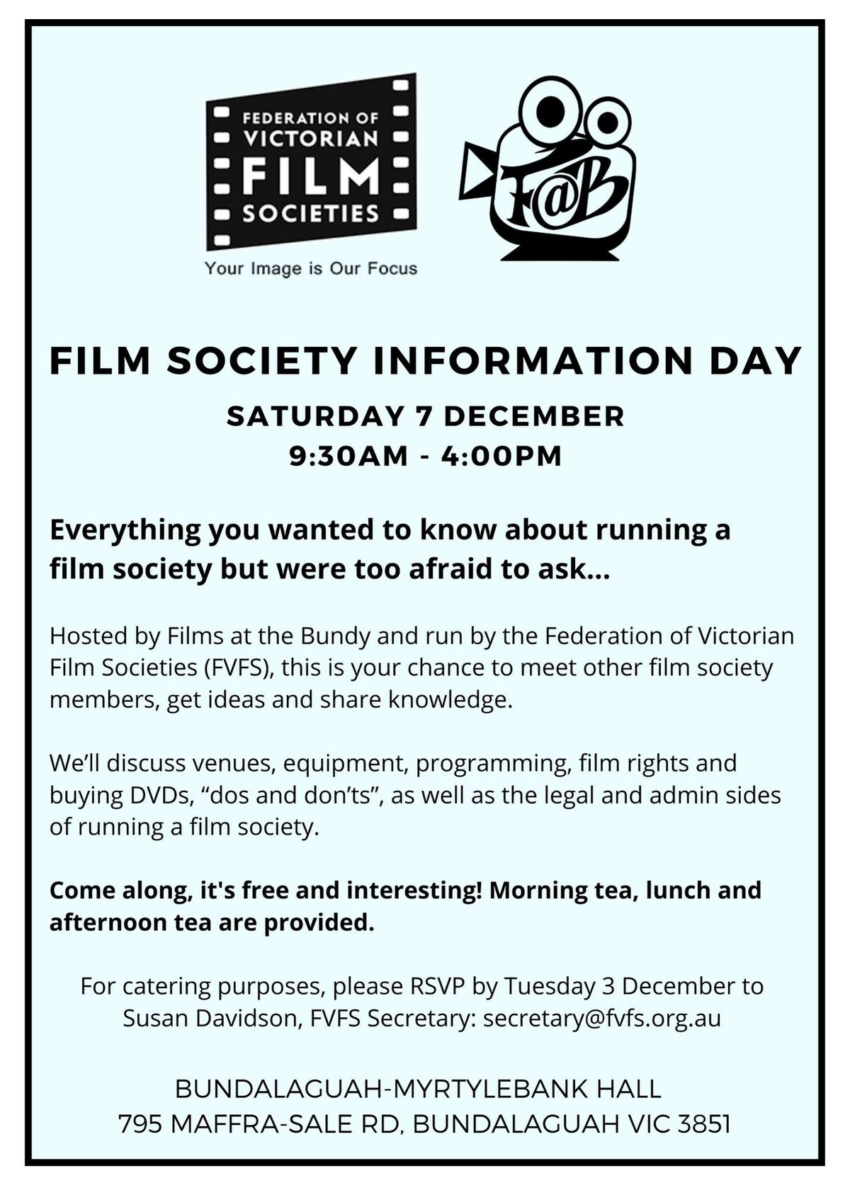 Film Society Information Day