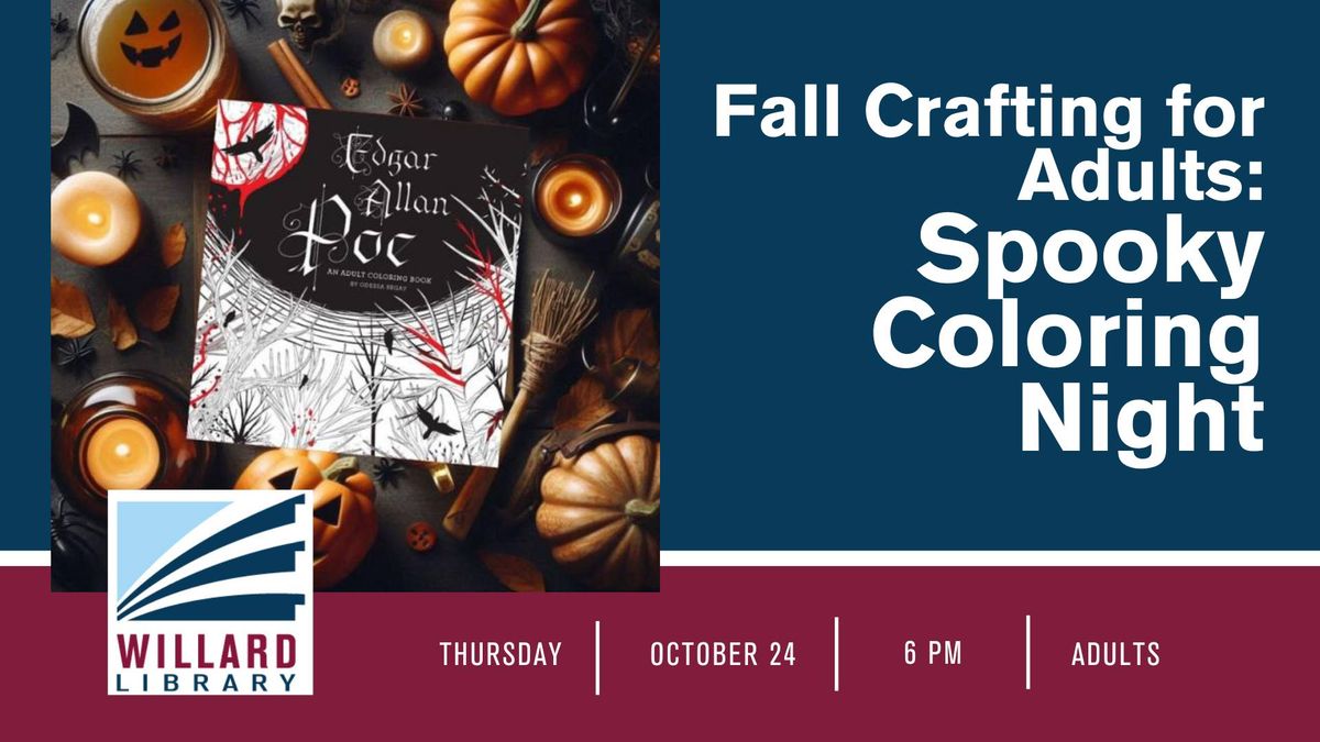 Fall Crafting for Adults: Spooky Coloring Night