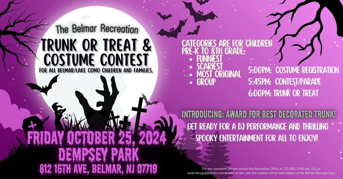 TRUNK OR TREAT & COSTUME CONTEST 2024