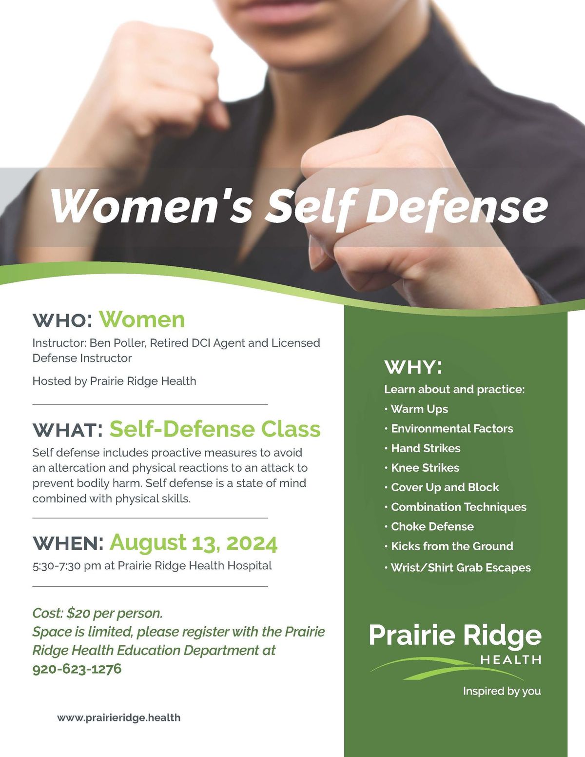 Women's Self Defense Class - FULL