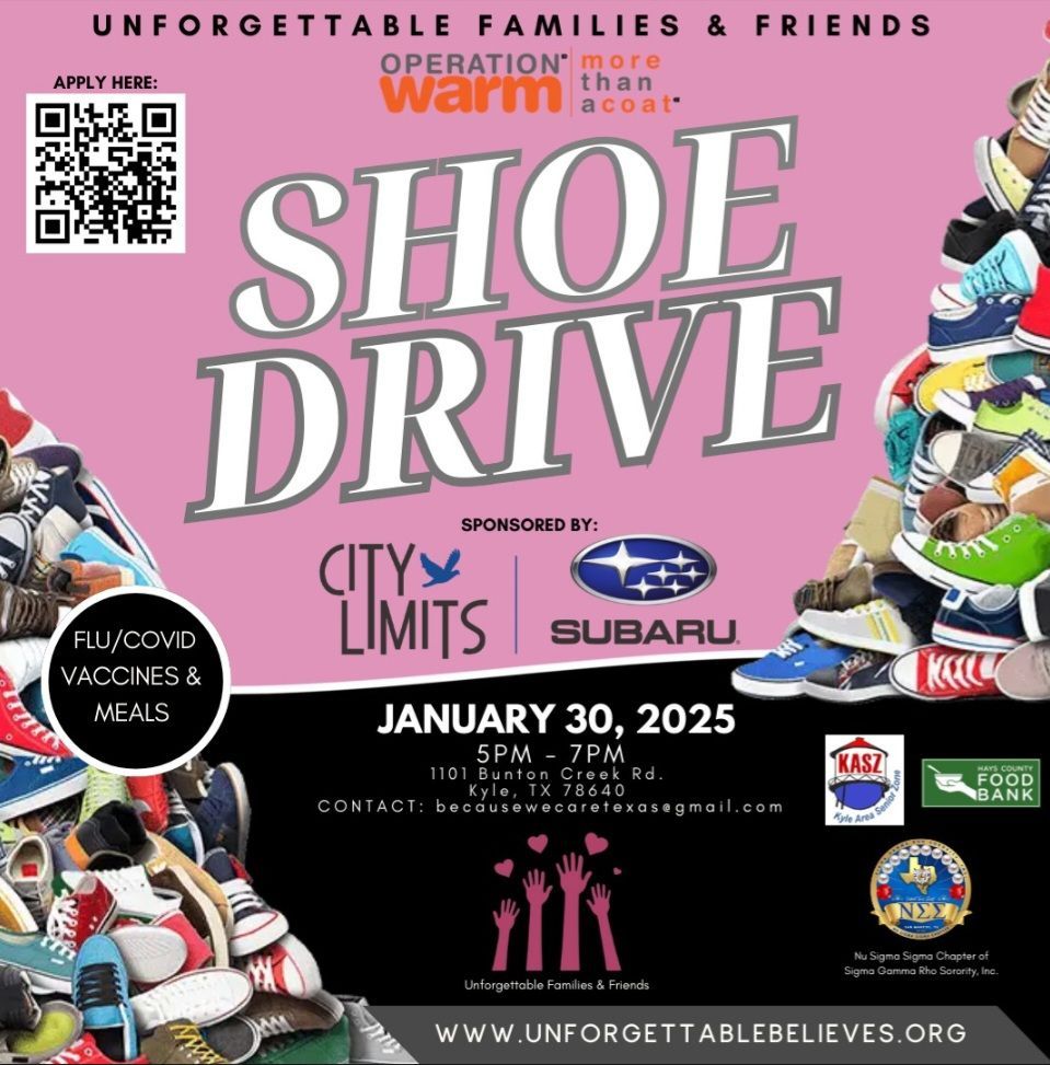 Unforgettable Families and Friends, Inc. Free Athletic Shoe Giveaway