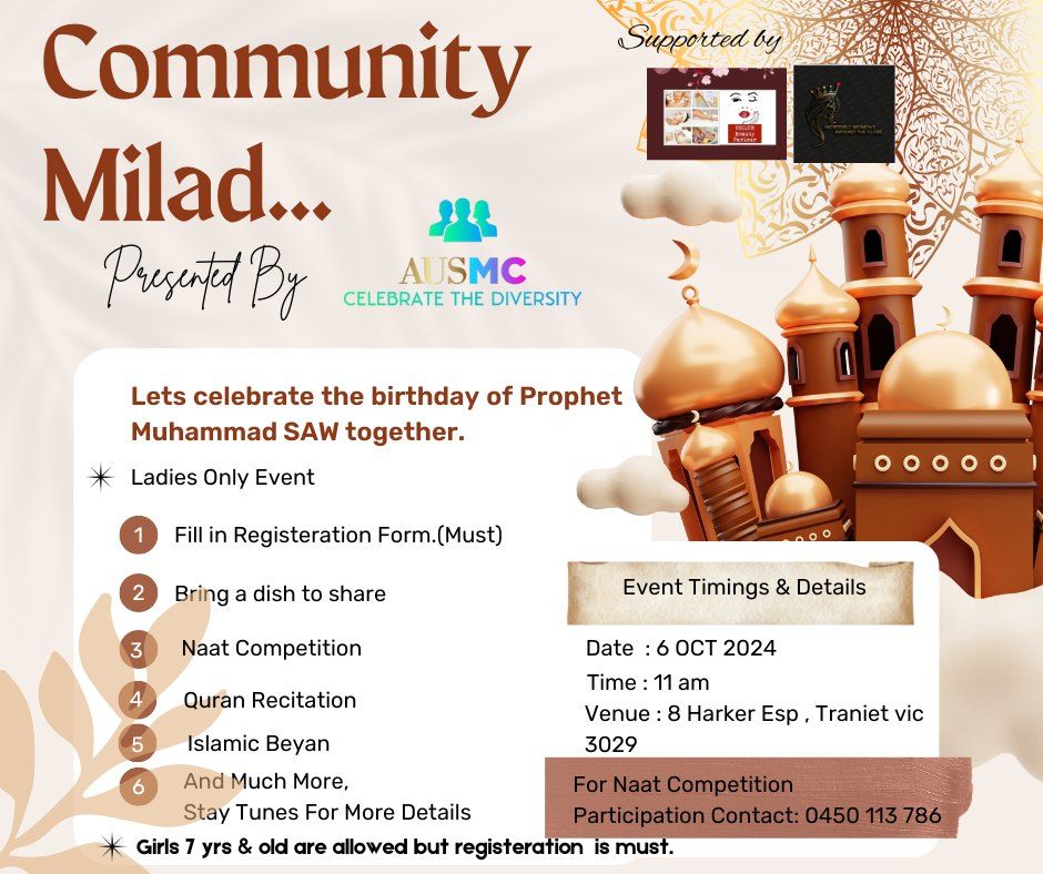 Community Milad 2024  *ladies only event