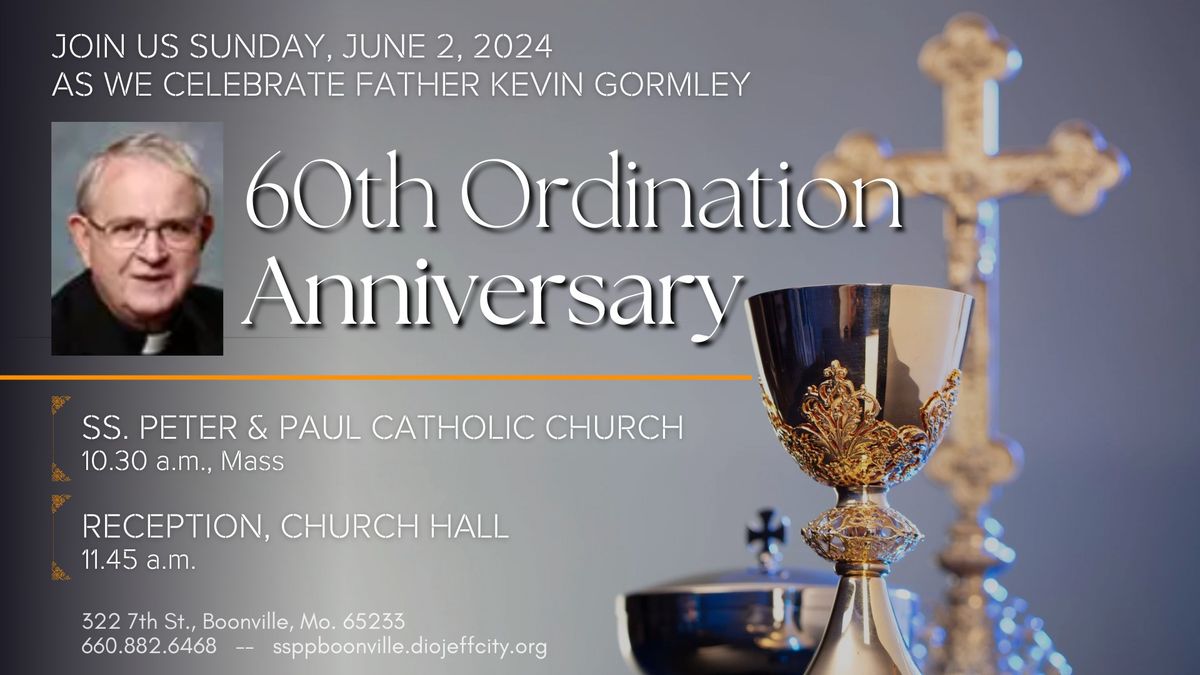 Father Kevin Gormley: 60th Ordination Anniversary