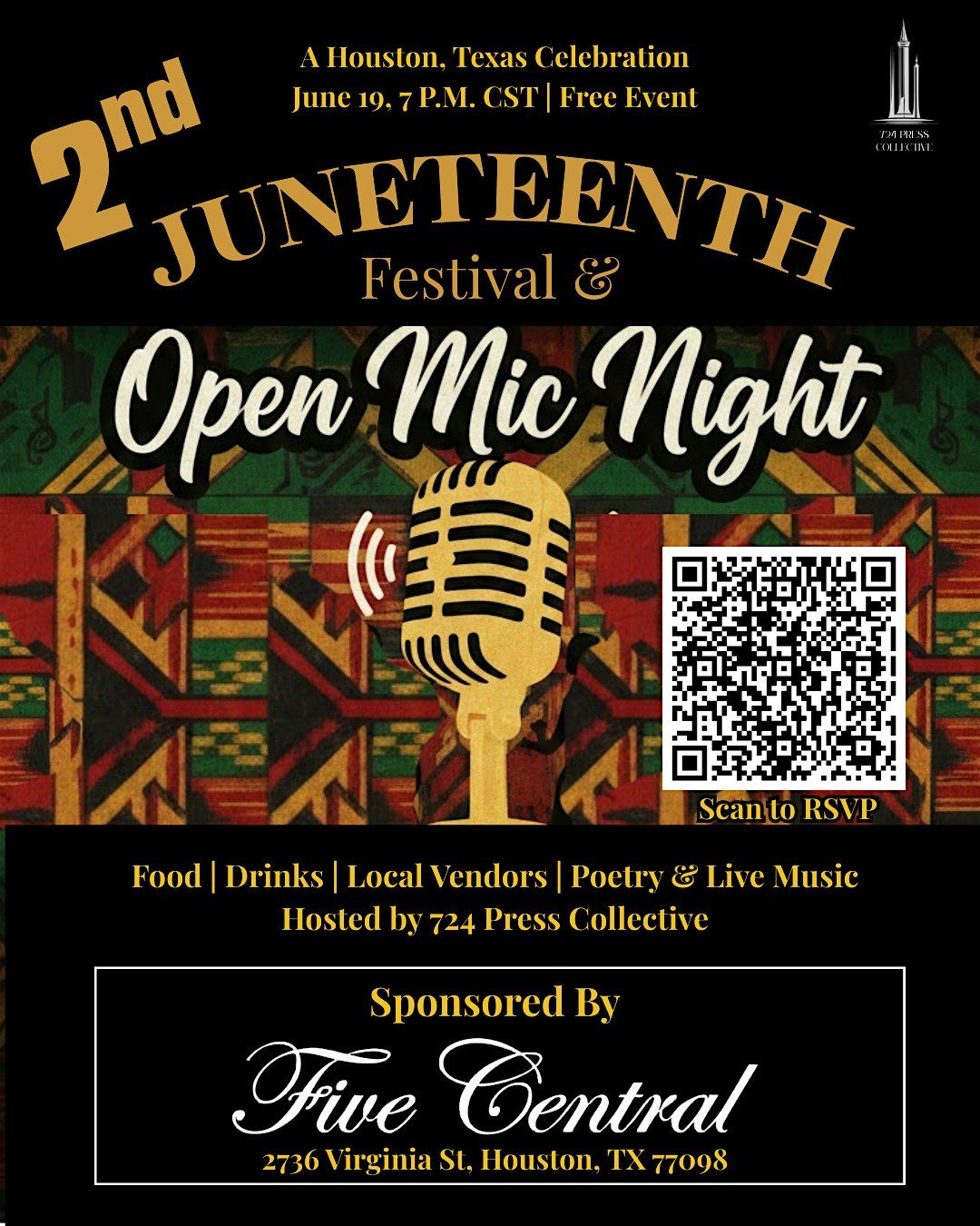 2nd Annual Roots & Rhythm: Juneteenth Open Mic & Festival