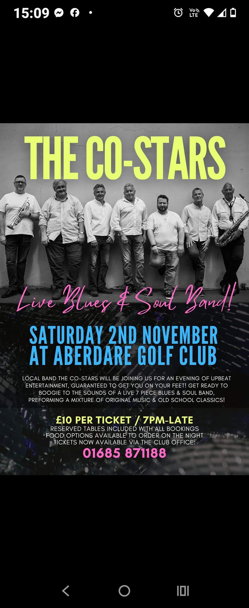 Co-Stars Live at Aberdare Golf Club