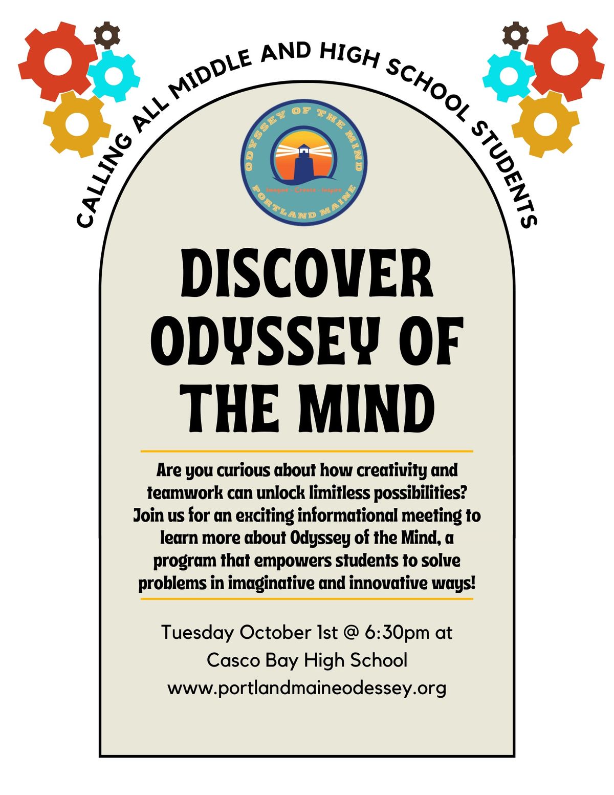 Portland Odyssey of the Mind Information Session