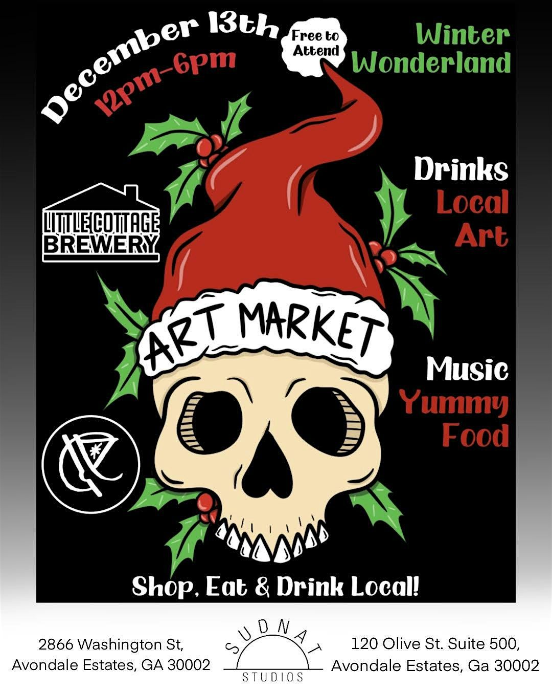 Winter Wanderland in Avondale Estates with Art Market @ Little Cottage & Lo