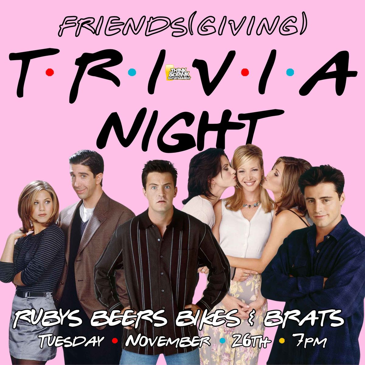 Friends(giving) Trivia Night @ Rubys Beers Bikes & Brats (Davenport, IA) \/ Tues Nov 26th @ 7pm