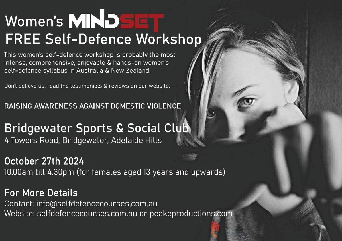 FREE Women's MINDSET Self-Defence Workshop 