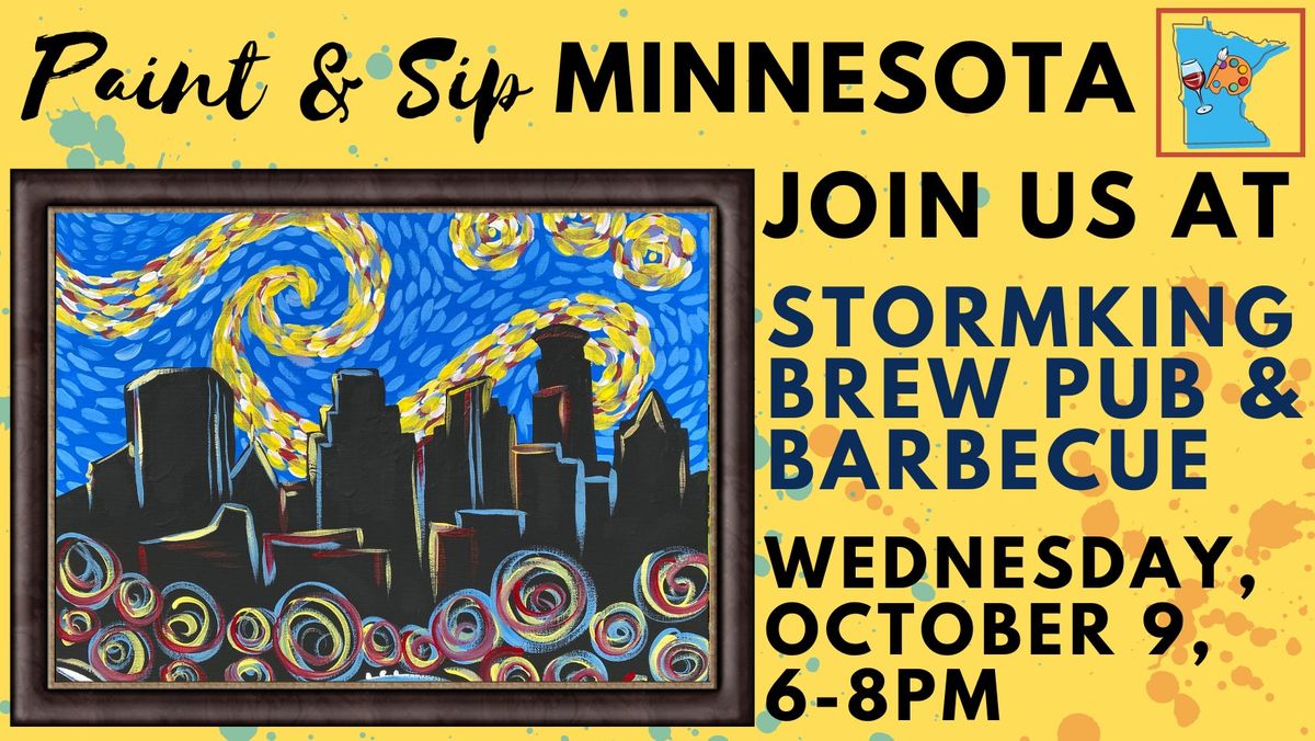 October 9 Paint & Sip at StormKing Brewpub & Barbecue