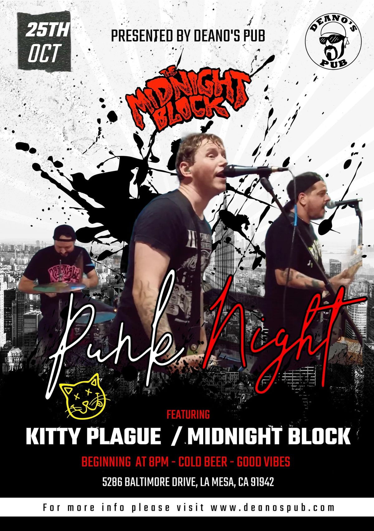 Deano's Live Music - Kitty Plague and The Midnight Block