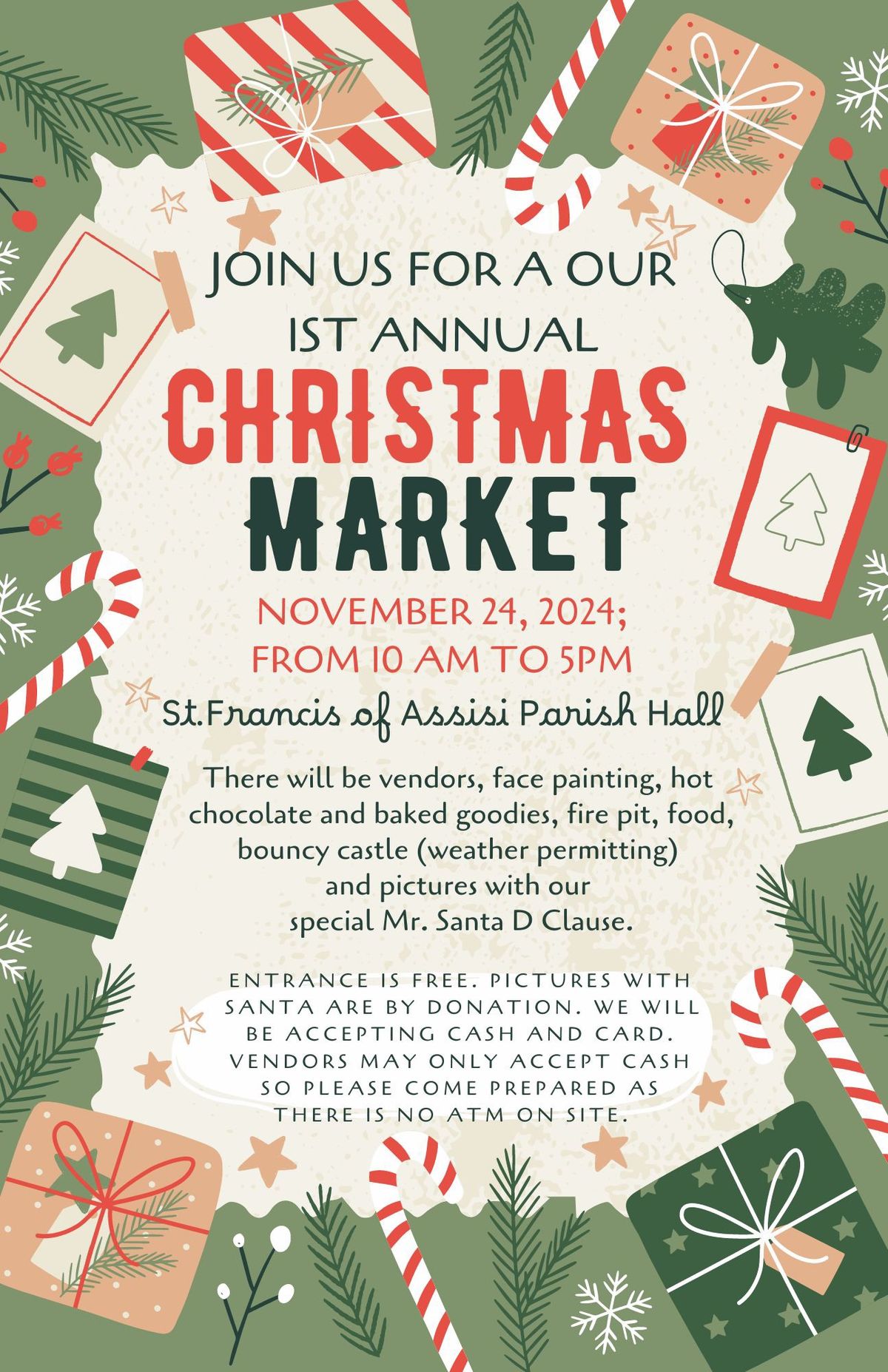 St Francis of Assisi Christmas market vendor opportunity