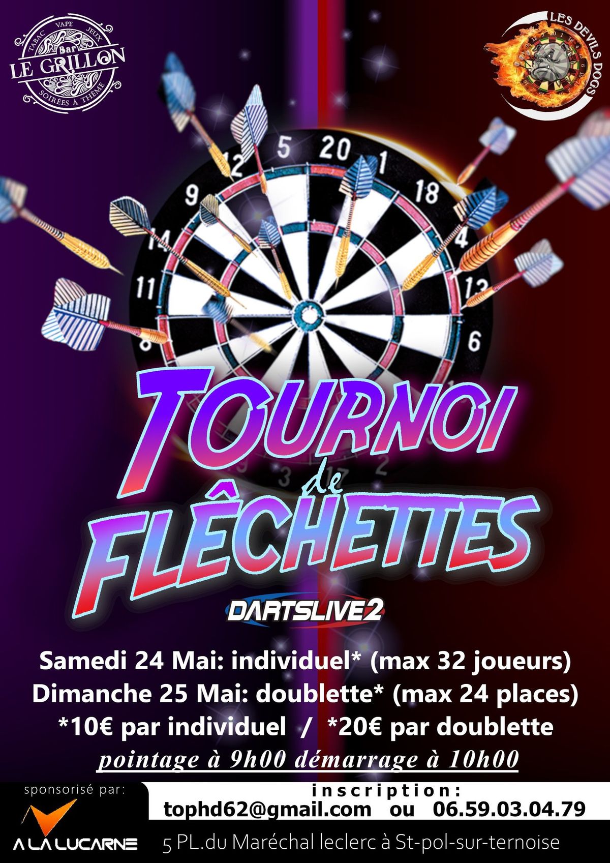 Tournoi de fl\u00e9chettes 