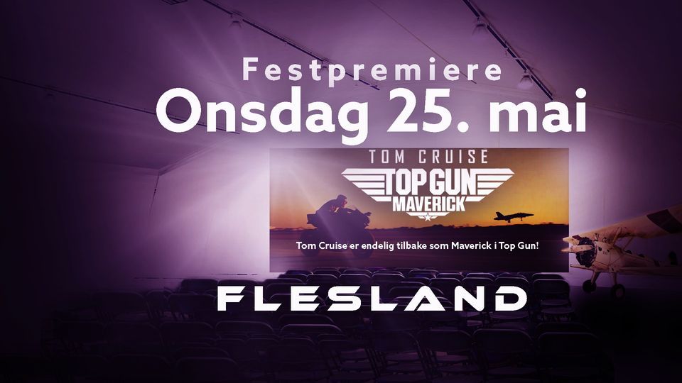 Verdenspremiere "Top Gun Maverick" Bergen Air Transport hanger Flesland