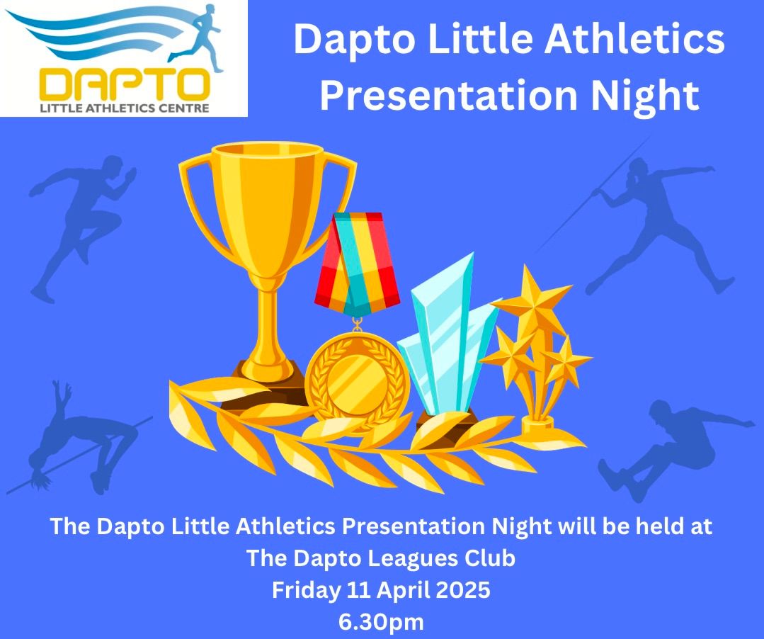 Dapto Little Athletics 24\/25 Season Presentation Night 