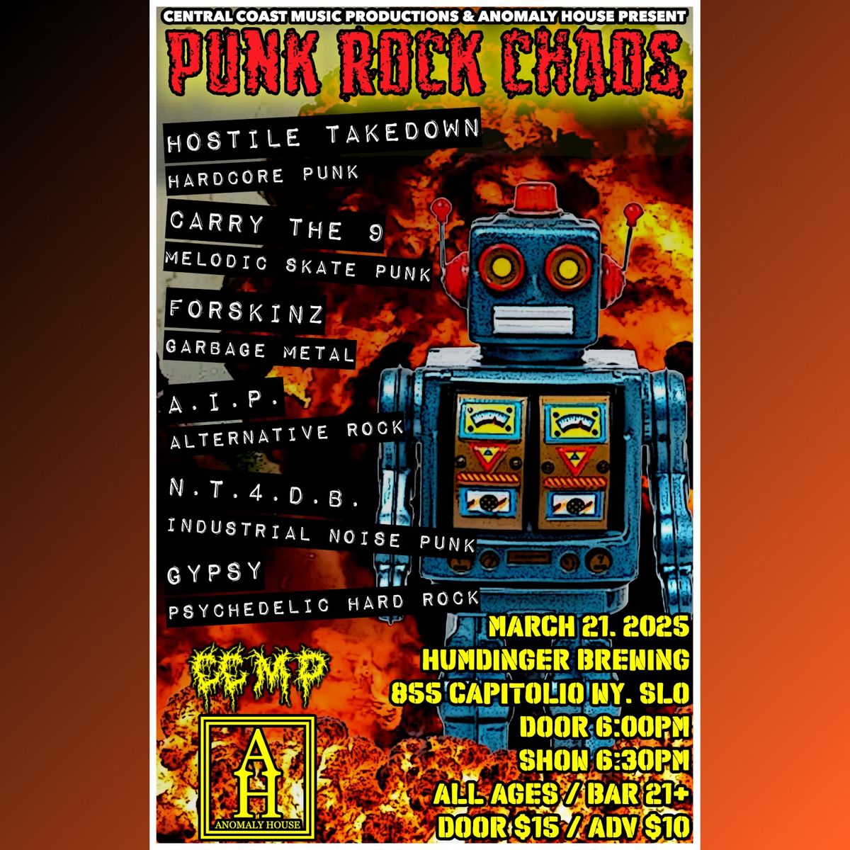 CCMP & Anomaly House Presents "Punk Rock Chaos" 