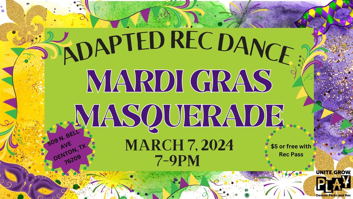 Adapted & Inclusive Rec Mardi Gras Masquerade