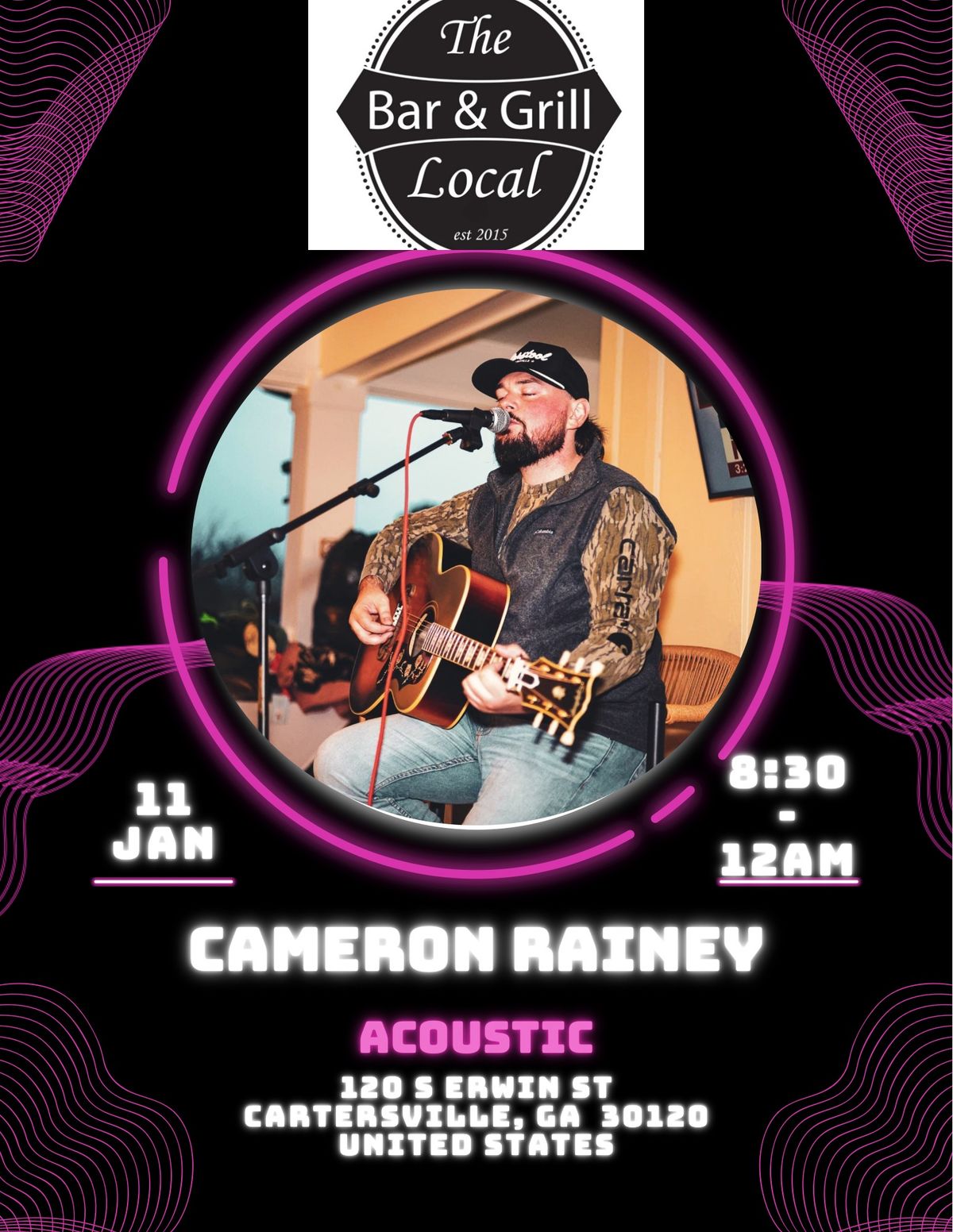 Cameron Rainey Debut At The Local Bar And Grill