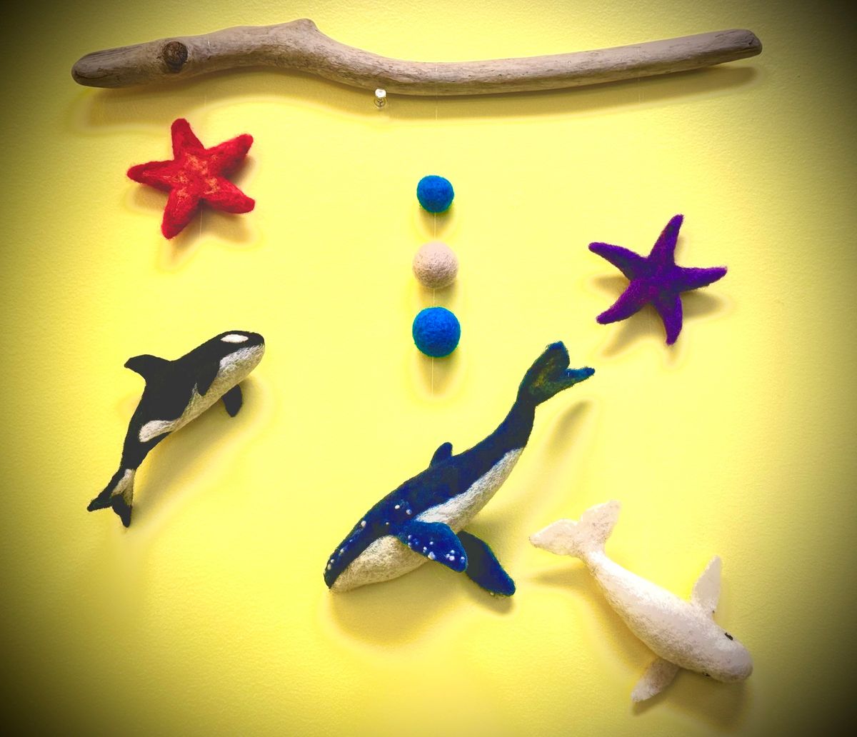 Needle Felted Whales Class - $45