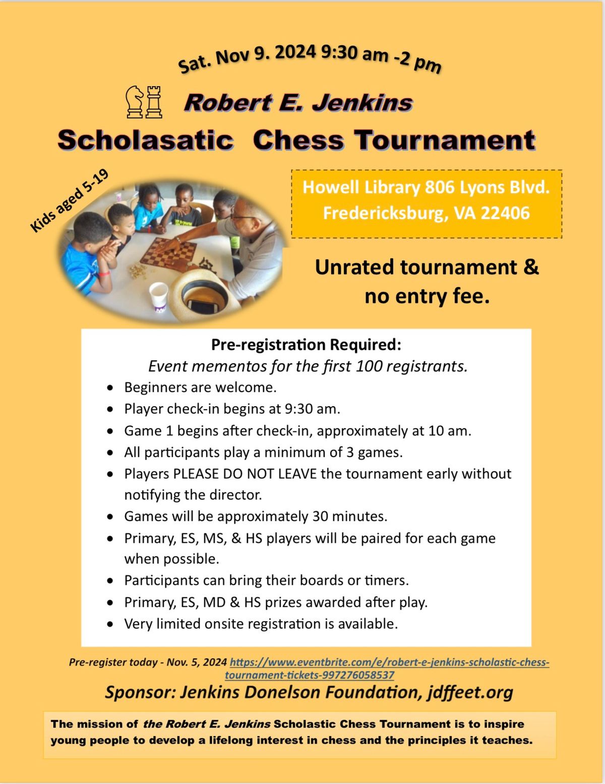 Robert E. Jenkins Scholastic Chess Tournament